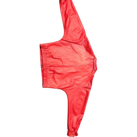 Perfect Vintage Bally of Switzerland Red Supple Leather Bomber jacket Women’s 6 - Picture 16 of 16